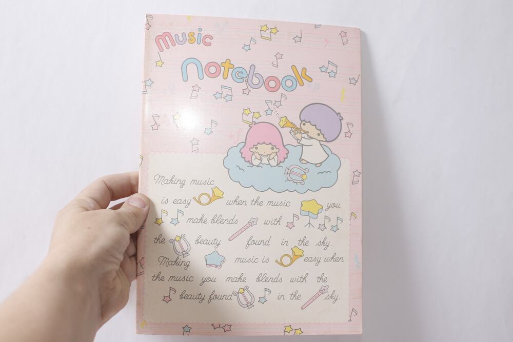 1976 Sanrio Little Twin Stars Music Notebook Japan Stationery ~ 260917-WH 785